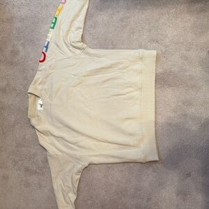 Aerie Cream Sweatshirt with Colorful Lettering